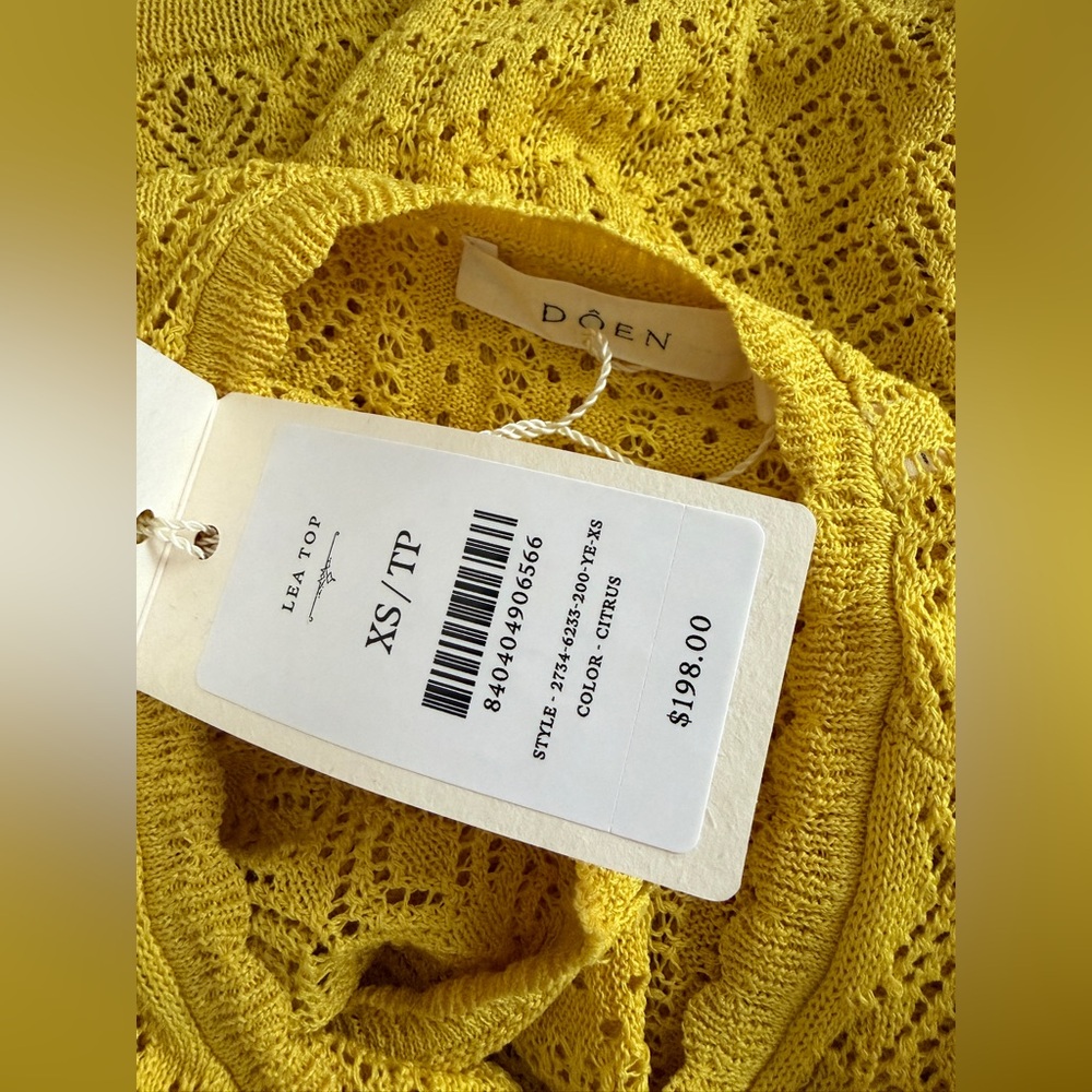 Doen Lea Top in Citrus NWT Sz XS - Picture 6 of 7